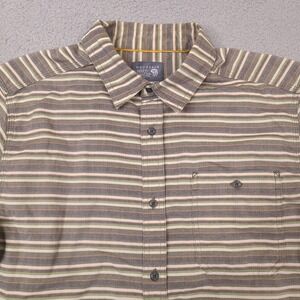 Mountain Hardwear Shirt Mens Medium Multicolor Striped‎ Long Sleeve Button Down